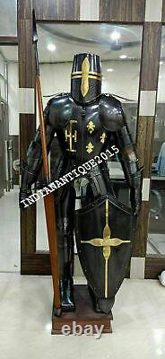 Médiévale Knight Laiton Wearable Suit De Armure Crusader Combat Complet le Corps