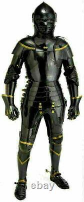 Médiévale Knight Suit De Armor Combat Complet Corps Armure Noir Knight Wearable