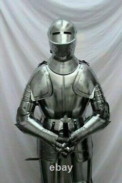 Médiévale Knight Suit De Armor Crusader Combat Complet Corps Wearable Armure