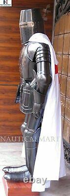 Médiévale Knight Wearable Suit De Armor Crusader Gothique Complet Corps Armure