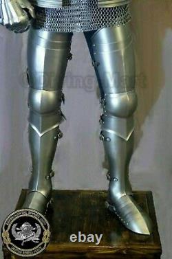 Médiévale Knight Wearable Suit De Armor Crusader Gothique Complet Corps Armure