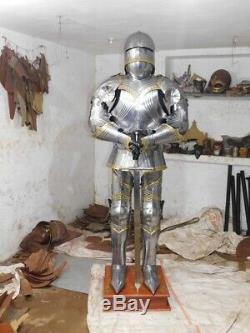 Médiévale Knight Wearable Suit de Armor Crusader Gothique Complète Body Armure