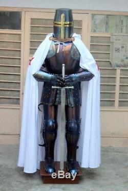 Médiévale Knight Wearable Suit de Armor Crusader Templier Complet Corps Armour