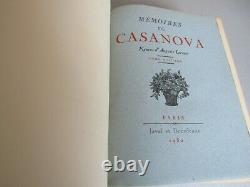 Mémoires de Casanova / Javal et Bourdeaux 1931-1932 /Complet en 10 v