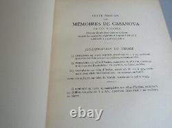 Mémoires de Casanova / Javal et Bourdeaux 1931-1932 /Complet en 10 v
