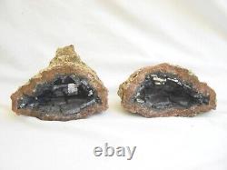 Minéraux Géode complète de Galène en 2 parties Pierre semi précieuse