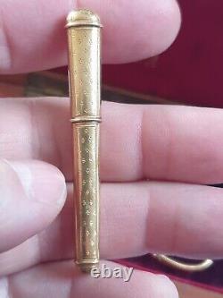 NECESSAIRE DE COUTURE ANCIEN EN OR 18 CARATS FIN XIXeS COMPLET 5 ELEMENTS SEWING