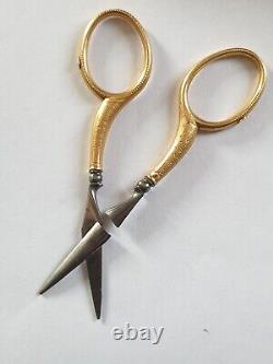 NECESSAIRE DE COUTURE ANCIEN EN OR 18 CARATS FIN XIXeS COMPLET 5 ELEMENTS SEWING