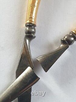 NECESSAIRE DE COUTURE ANCIEN EN OR 18 CARATS FIN XIXeS COMPLET 5 ELEMENTS SEWING