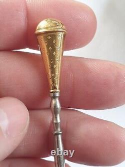 NECESSAIRE DE COUTURE ANCIEN EN OR 18 CARATS FIN XIXeS COMPLET 5 ELEMENTS SEWING
