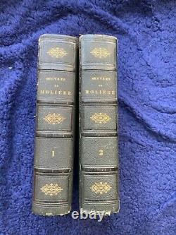 Oeuvres Completes De Moliere Voltaire Gravures 1863 Furne Reliure 2tomes