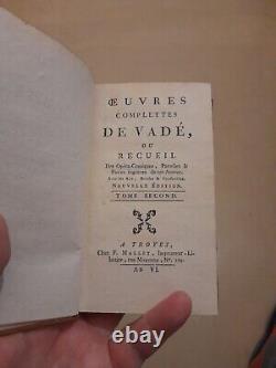 Oeuvres Completes De Vadé 6 Volumes V. Mallet An VI