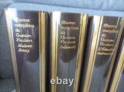 Oeuvres complétes de Gustave Flaubert (1973) Collection de 16 livres en cuir