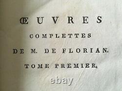Oeuvres complètes de M. De Florian -Collection en 8 vol. (Dufart, 1803) gravures