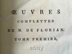 Oeuvres complètes de M. De Florian -Collection en 8 vol. (Dufart, 1803) gravures