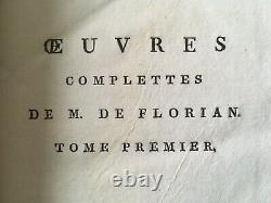 Oeuvres complètes de M. De Florian -Collection en 8 vol. (Dufart, 1803) gravures