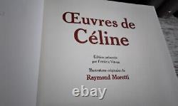 Oeuvres complètes en 9 tomes Celine moretti le club de l'honnête homme cuir. SUP