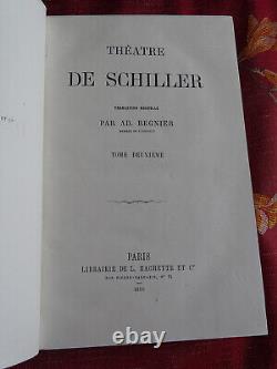 Oeuvres de SCHILLER, trad. Nouvelle A. Regnier, 8 volumes complets 1859 Hachette