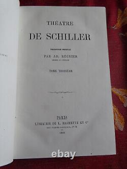 Oeuvres de SCHILLER, trad. Nouvelle A. Regnier, 8 volumes complets 1859 Hachette