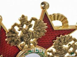 Ordre de Saint Stanislas 1e cl Kit complet Croix cordon Etoile. Russie impériale