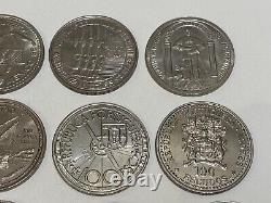 PORTUGAL lot 22 monnaies de 100 escudos SPL/UNC (collection complète) avec rares