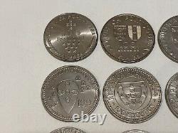 PORTUGAL lot 22 monnaies de 100 escudos SPL/UNC (collection complète) avec rares