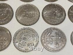 PORTUGAL lot 22 monnaies de 100 escudos SPL/UNC (collection complète) avec rares