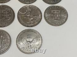 PORTUGAL lot 22 monnaies de 100 escudos SPL/UNC (collection complète) avec rares