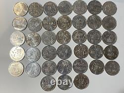 PORTUGAL lot 38 monnaies de 200 escudos UNC (collection complète) avec rares