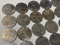 PORTUGAL lot 38 monnaies de 200 escudos UNC (collection complète) avec rares