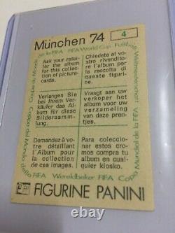 Panini Rare Football Munchen 74 1974 Sticker # 4 Coupe De Monde