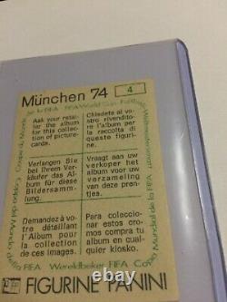 Panini Rare Football Munchen 74 1974 Sticker # 4 Coupe De Monde