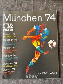 Panini Set Complet + Album Vide Stickers World Cup Munchen 74 Replica Mint