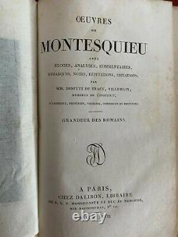 Philosophie Oeuvres De Montesquieu Complet En 8 Volumes Relie 1823