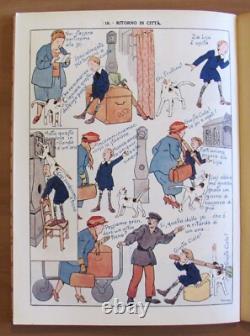 Pinchon Les Aventures De Frullino Éd. Sonzogno, 1931-39 5 Albums Complets