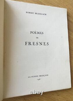 R. Brasillach Poèmes De Fresnes Eo Collective Complète Be 1946