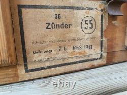 Rare Caisse Allemande Complete WW2 de 36 Zünder piles Bakelite pour LW ou WH