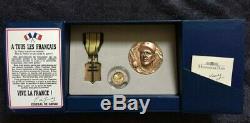 Rare Coffret Prestige 2 Euro 2010 BE + 2 Médailles Bronze De Gaulle Complet