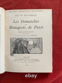 Rare Guy De Maupassant Oeuvres Completes Illustrees 30 / 30 Tomes 1904