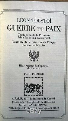 Rare! Jean de BONNOT / TOLSTOI Guerre et Paix / Complet en 2 Volumes 1984