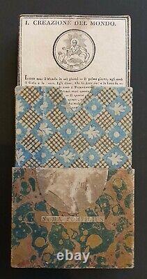 Rare Jeu De 48 Cartes Historique Educatif Creation Du Monde Italie Complet 1800