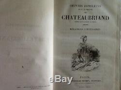 Rare Oeuvre Complete De M Le Vicomte De Chateaubriand 22 Volumes 1836
