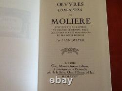 Rare Oeuvres Completes De Moliere Edition D'art Piazza Numerote & Illustre