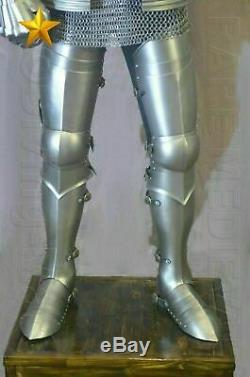 Rare Sca Larp Médiévale Gothique Knight Complet Suit de Armor 16th Siècle Chaîne