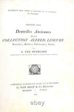 Rare ouvrage complét Dentelles anciennes de la collection Alfred Lescure 1914