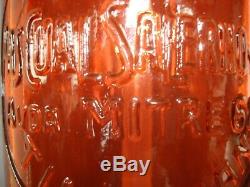 Rare siphon en verre rouge, eau de Seltz, complet, très bon état/ bistrot, bar