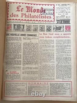 Revue collection LE MONDE DES PHILATÉLISTES 1965 Complet Anne