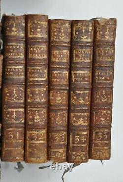 Rousseau Collection complète des ouvres 35 volumes 1782 1790 Genève