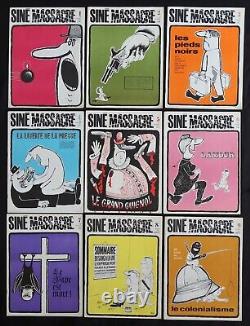 SINE MASSACRE Collection complète des 9 numéros Revue Siné 1962 1963 BD Humour
