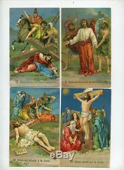 Série complète 14 CPA. Le chemin de Croix de Jésus. Set of 14 Postcards